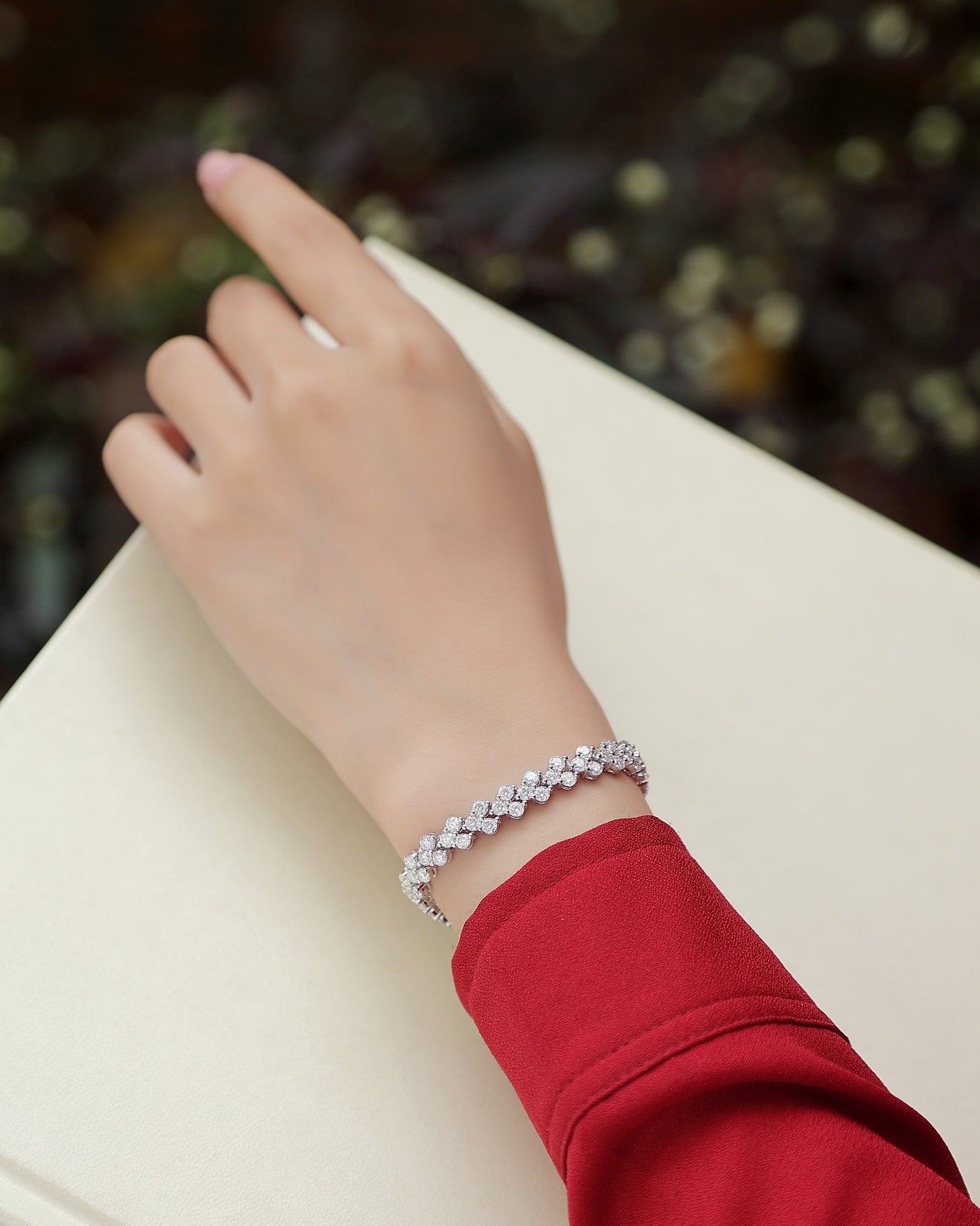 Goldz.vip Silver Moissanite Diamond Tennis Bracelet