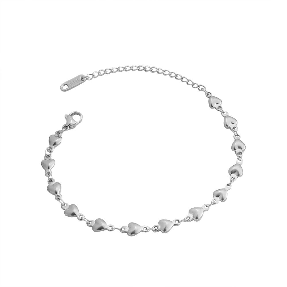 Necklace Titanium hearts, bracelet for women