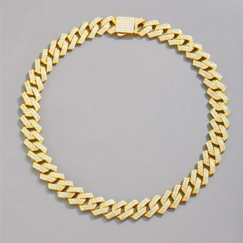 Miami Link Bracelet with Moissanite Diamonds , Silver , USA Seller , Quality Jewelry at an affordable deal at Goldz.vip