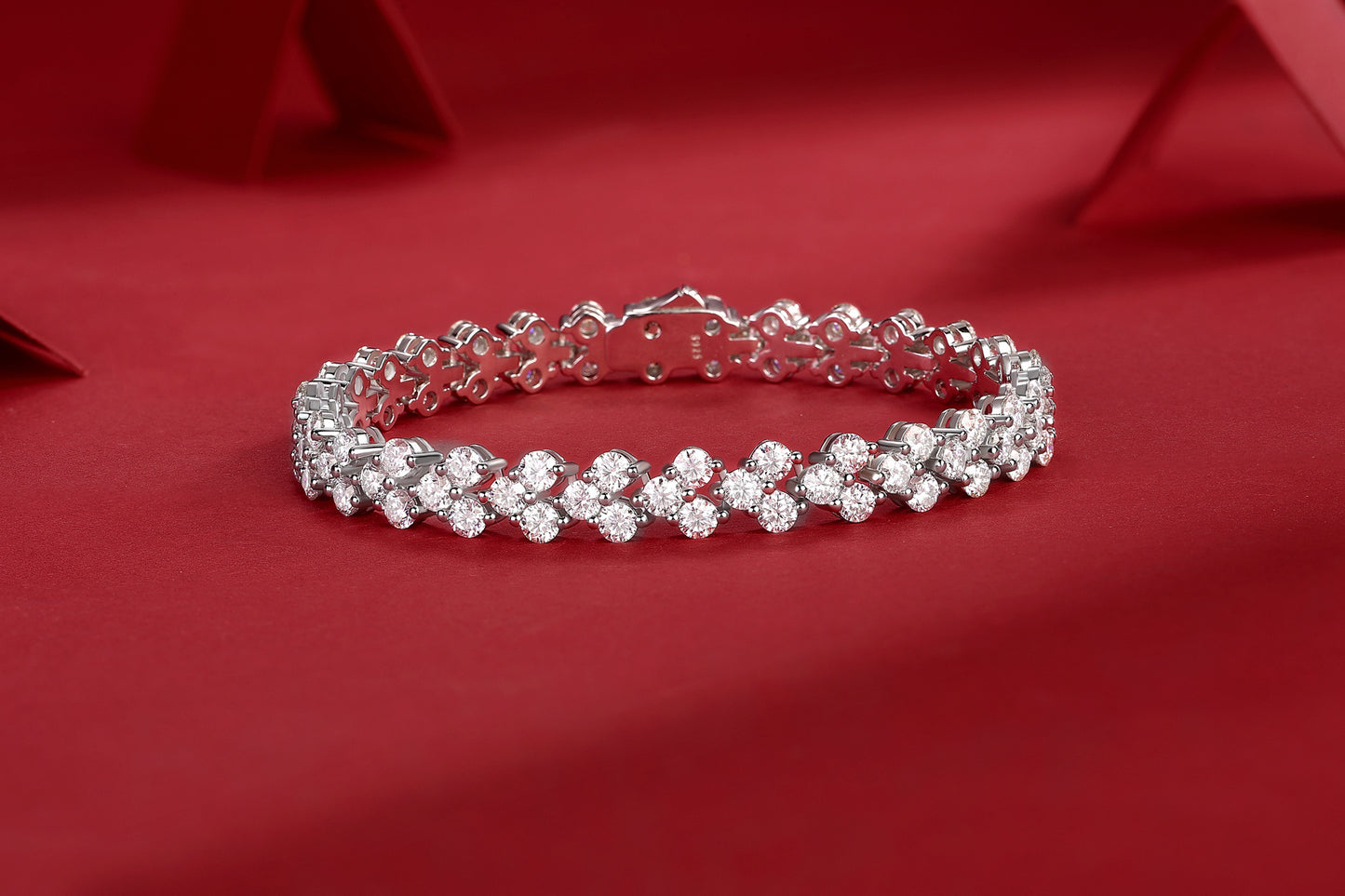 Goldz.vip Silver Moissanite Diamond Tennis Bracelet