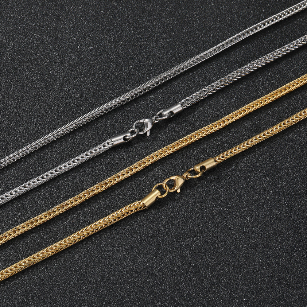 Stainless Steel Chain Necklace For Men And Women Vacuum Electroplating
