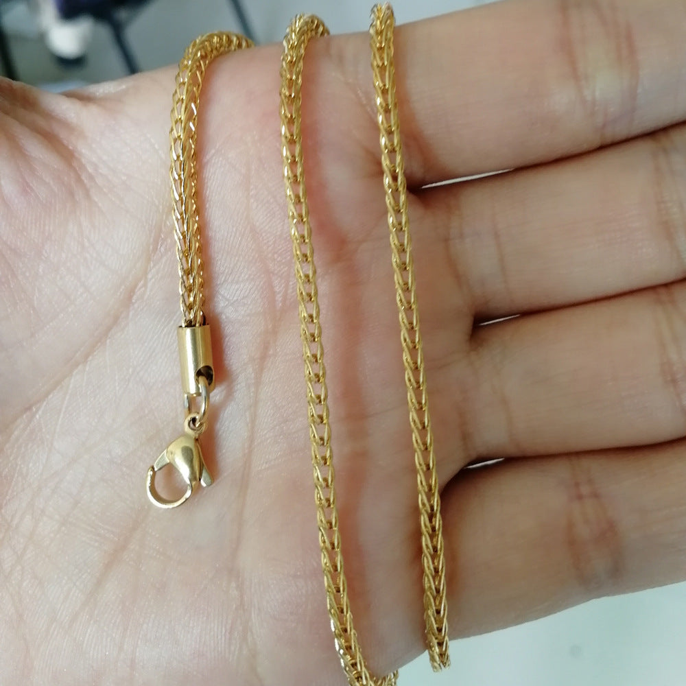 Stainless Steel Chain Necklace For Men And Women Vacuum Electroplating