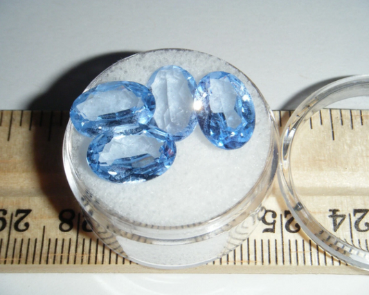 Beautiful Synthetic Blue Aquamarine Loose Gemstone Lot (#202)