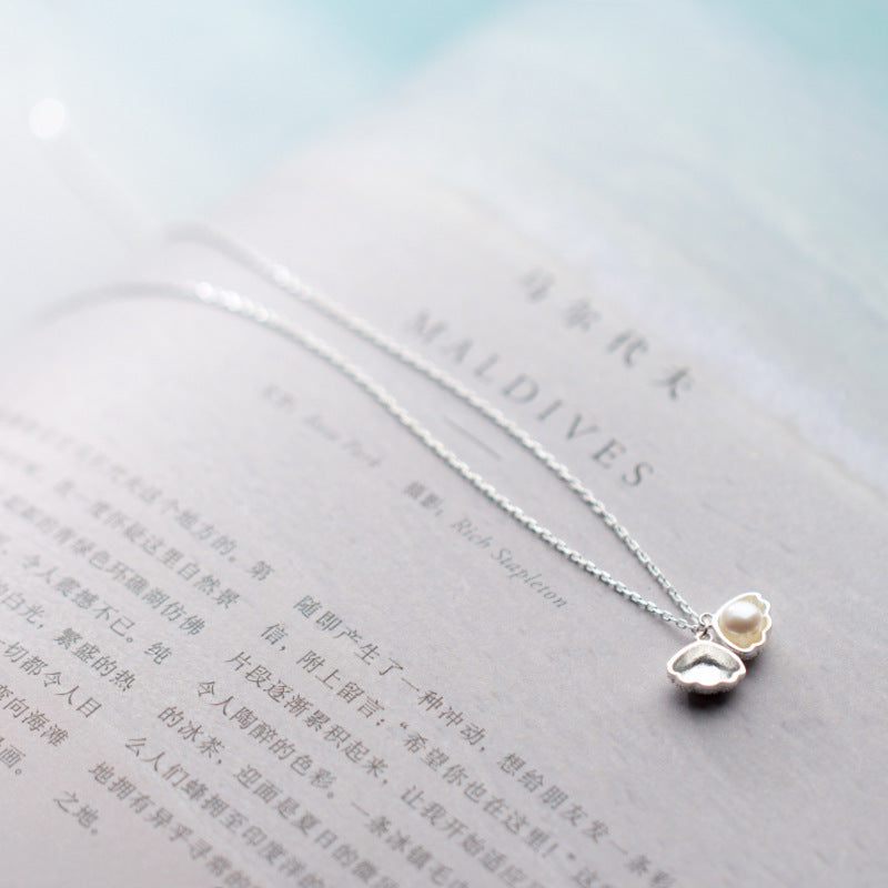 Silver Shell Necklace For Women chain and pendant