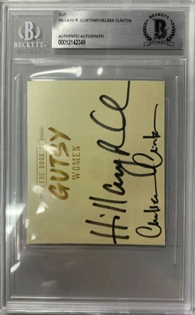 Hillary Clinton AND Chelsea Autograph BECKETT AUTHENTICATED