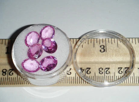 Beautiful Synthetic Pink Amethyst Loose Gemstone Lot (#284)