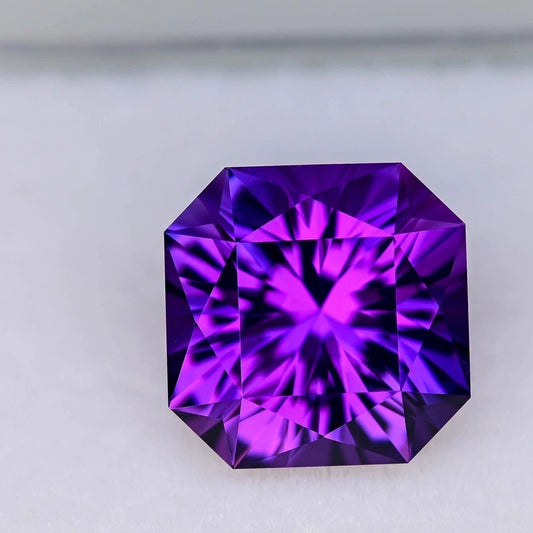 Natural Purple Blue Sapphire 8.20 Ct Asscher Cut GIE Certified Loose Gemstone