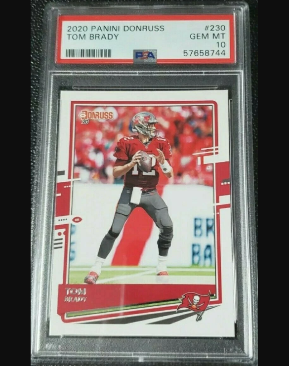 Ships from USA PSA 10 - TOM BRADY - Graded PSA DONRUSS #230 2020 NFL BUCCANEERS - Superbowl Champions