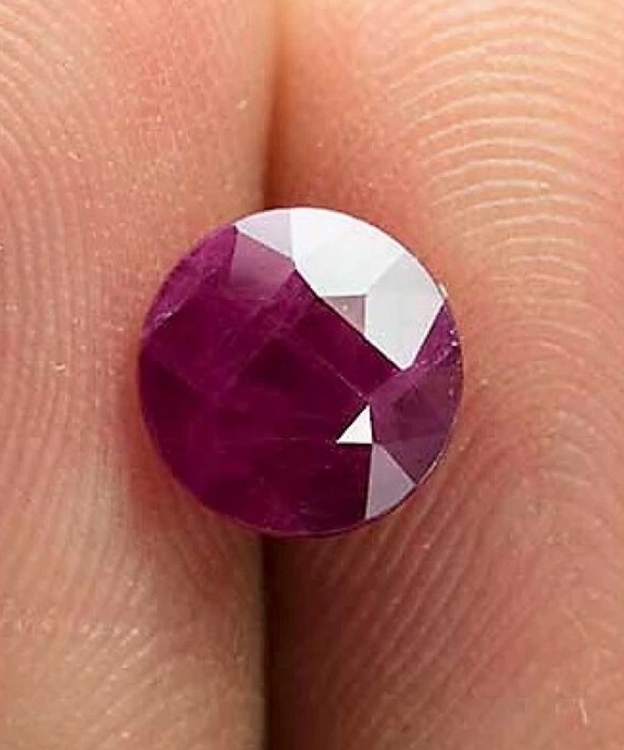 RUBY ROUND CUT PINKISH RED PAKISTAN 11mm 4 CT NATURAL GEM GENUINE FACETED gift