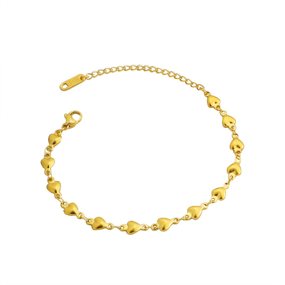 Necklace Titanium hearts, bracelet for women