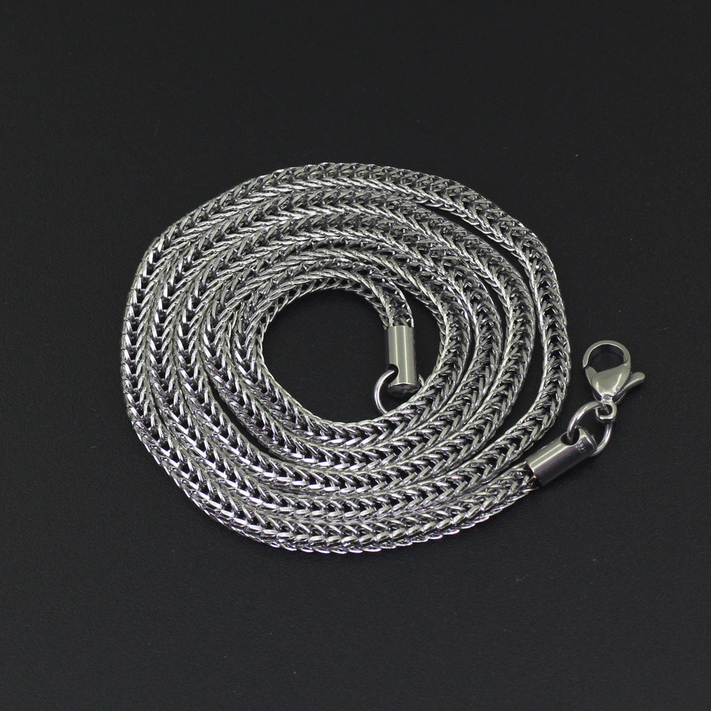Stainless Steel Chain  Necklace For Men And Women Vacuum Electroplating