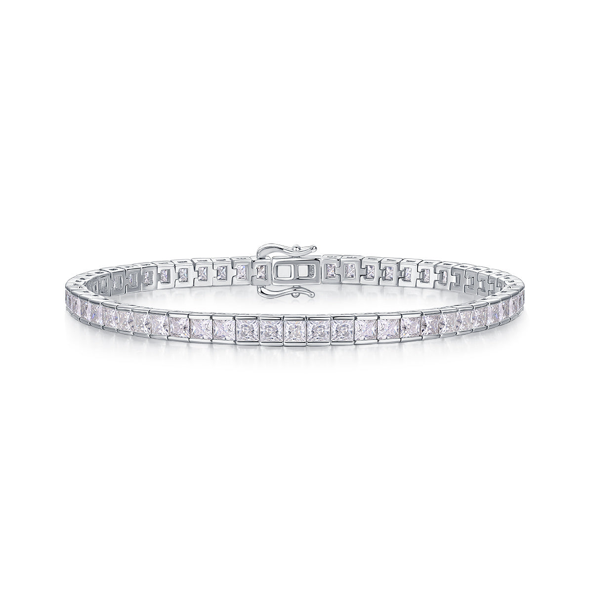 Goldz.vip Silver Tennis Bracelet with Moissanite diamonds inlaid Bling like the Celebs and Rappers look like a million bucks!