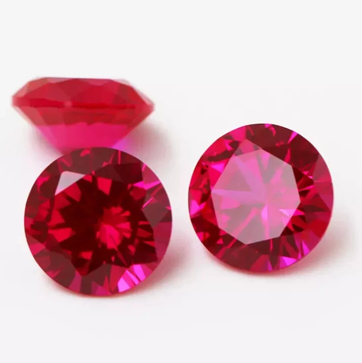 5.80 Ct Pair of 9 mm Natural Red Ruby Round Cut Loose Gemstones Certified R4