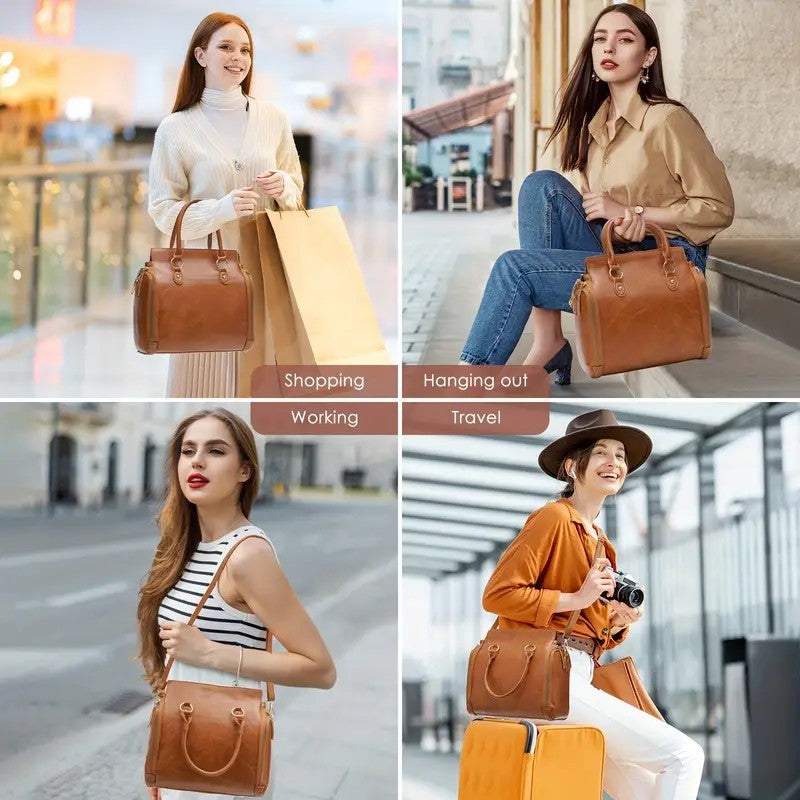 Ships from the United States of America - Women's Multifunctional Leather Shoulder Bag Handbag - Goldz.vip