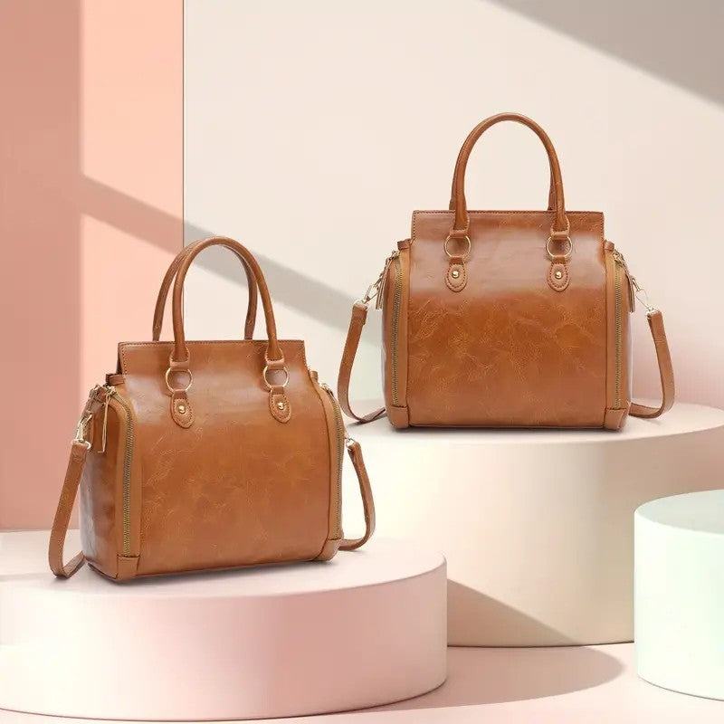 Ships from the United States of America - Women's Multifunctional Leather Shoulder Bag Handbag - Goldz.vip