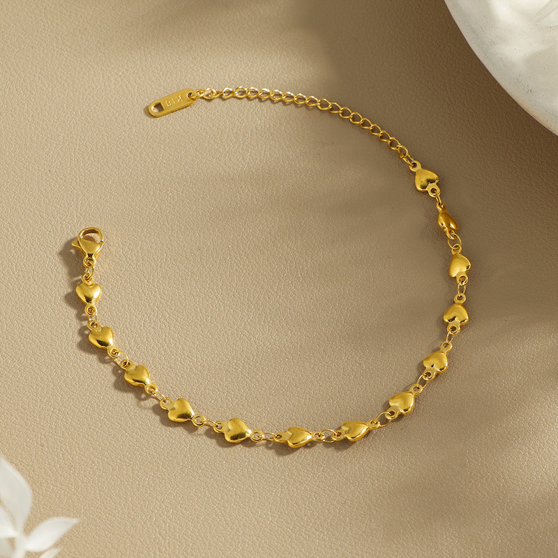 Necklace Titanium hearts, bracelet for women