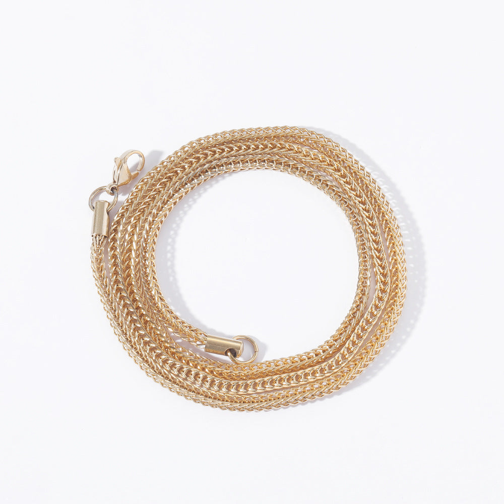 Stainless Steel Chain  Necklace For Men And Women Vacuum Electroplating
