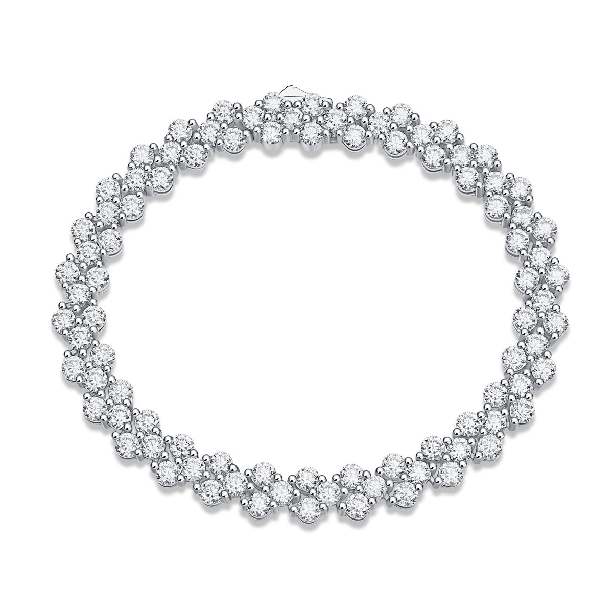 Goldz.vip Silver Moissanite Diamond Tennis Bracelet
