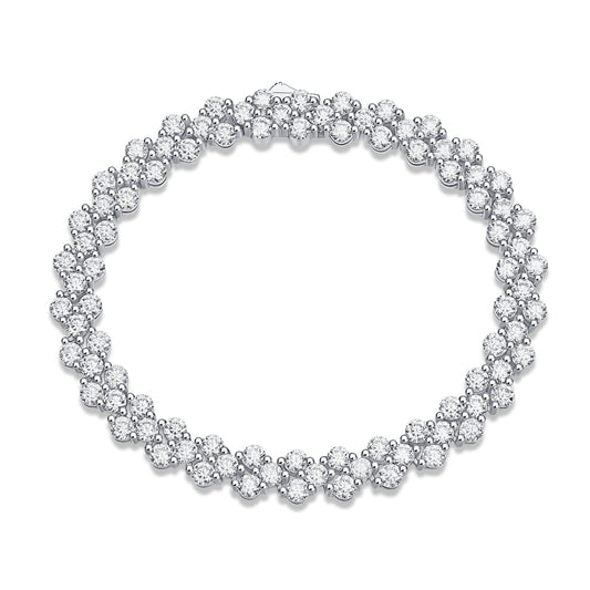 Goldz.vip Silver Moissanite Diamond Tennis Bracelet