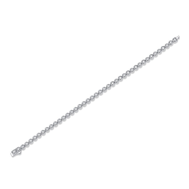 Shipping from USA -  Silver Tennis Bracelet with Moissanite Gemstones  - Plata - Pulsera - el brazalete - Moissanita