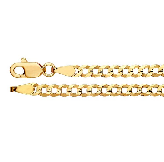 14K Yellow Gold Diamond-Cut Curb Rio Chain