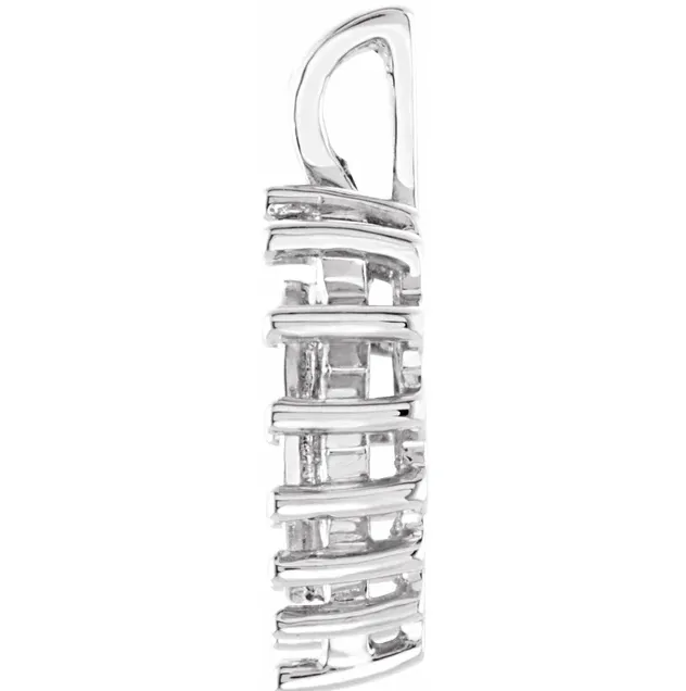 14K White Gold 1/3 CTW Natural Diamond Heart Pendant. STU