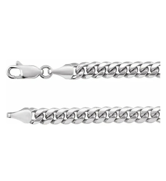 Sterling Silver 5 mm Miami Cuban Curb 24" Chain Stellar Deal