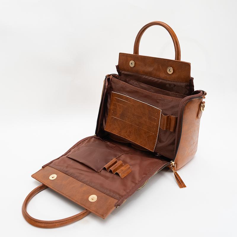 Ships from the United States of America - Women's Multifunctional Leather Shoulder Bag Handbag - Goldz.vip