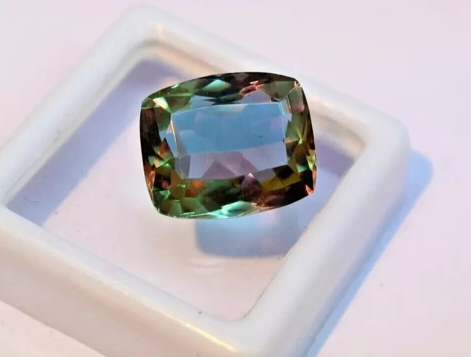 Natural Alexandrite 11 CT Loose Gemstone Cushion Cut Multi Colors Certified