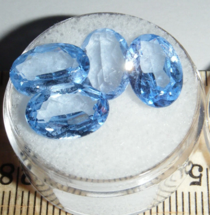 Beautiful Synthetic Blue Aquamarine Loose Gemstone Lot (#202)