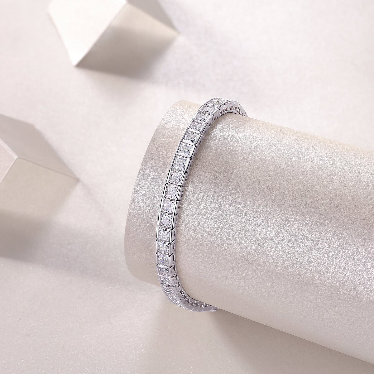 Goldz.vip Silver Tennis Bracelet with Moissanite diamonds inlaid Bling like the Celebs and Rappers look like a million bucks!