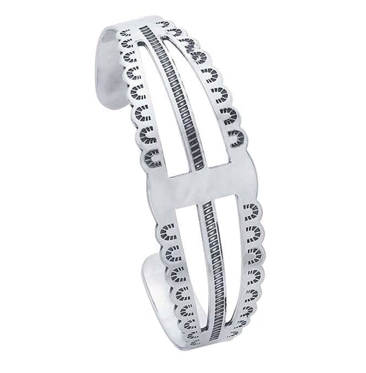 Sterling Silver Stamped Cuff Bracelet Blank. RIO