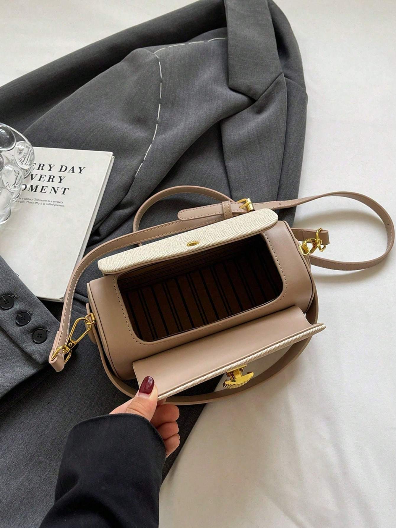 Ships from the United State of America-  Handbag With Top Handle, Elegant & Simple Design, Large Capacity, Bag For Elite Wealthy Women - Goldz.vip