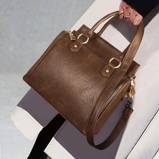 Ships from the United States of America - Women's Multifunctional Leather Shoulder Bag Handbag - Goldz.vip