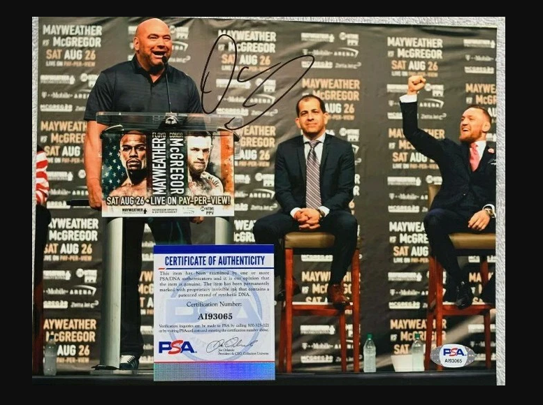 PSA Authenticated Autograph DANA WHITE 8X10 PHOTO UFC President