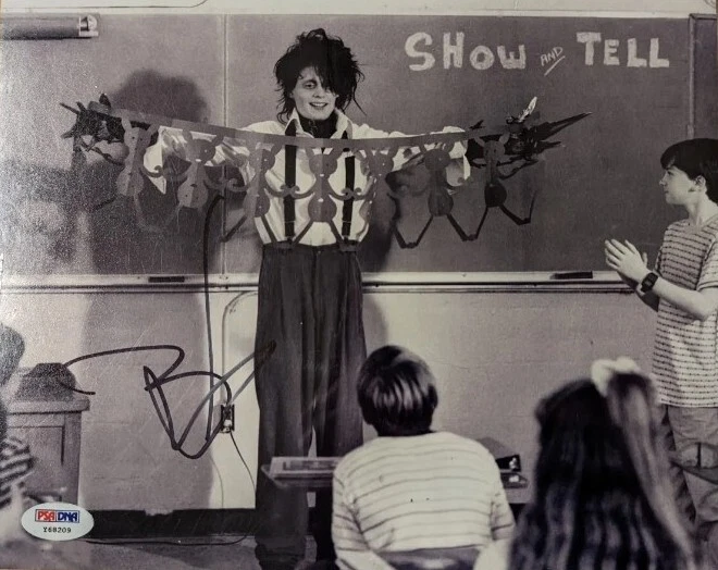 Johnny Depp Authenticated Autograph Edward Scissorhands 8x10 Movie Photo Signed