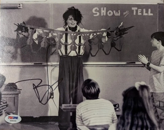 Johnny Depp Authenticated Autograph Edward Scissorhands 8x10 Movie Photo Signed