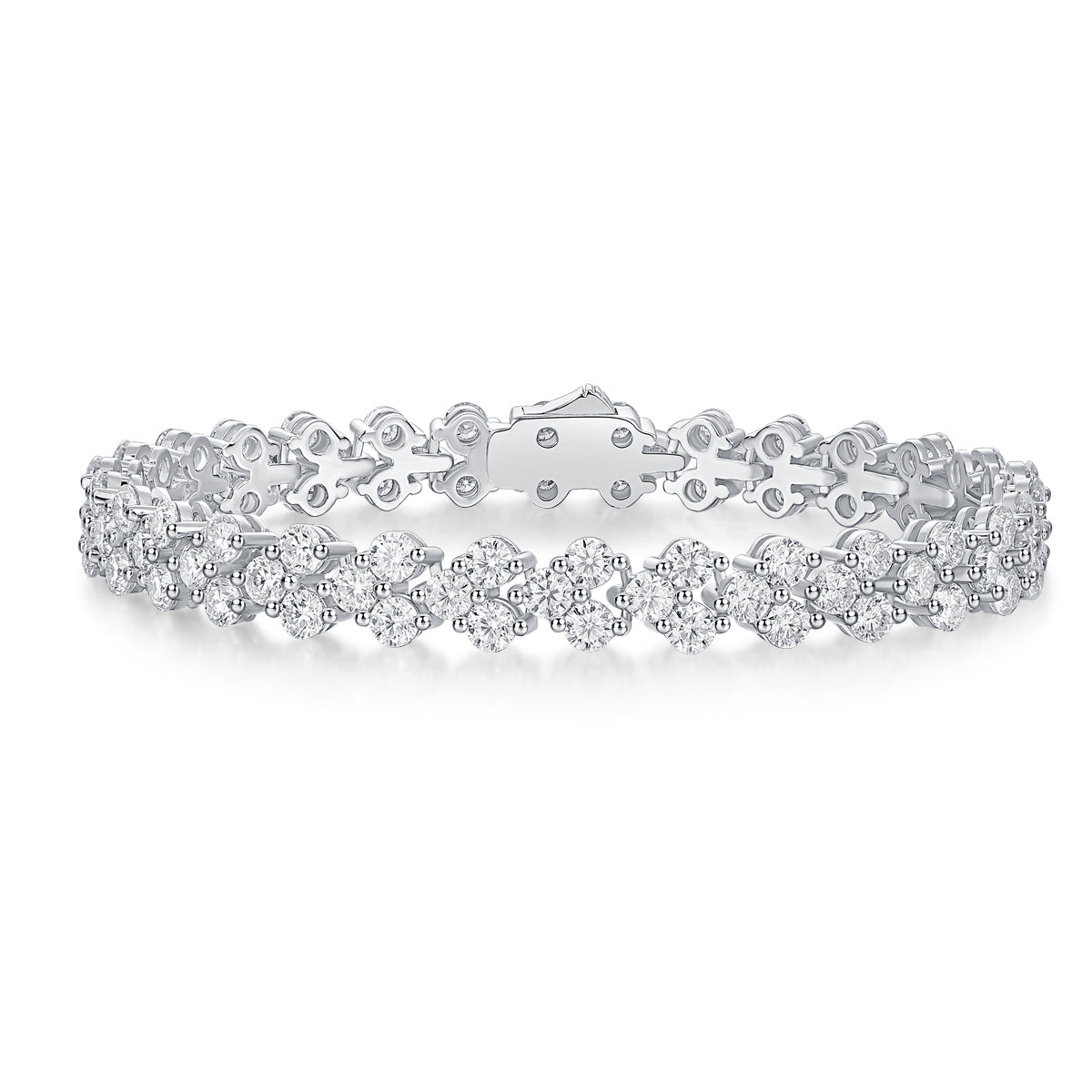 Goldz.vip Silver Moissanite Diamond Tennis Bracelet
