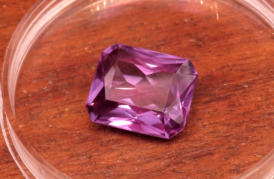 Ships from the USA Lab Created Alexandrite Purple 12 x 10 Gemstone very beautiful 3.70 .ct weight