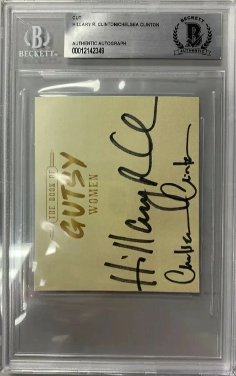 Hillary Clinton AND Chelsea Autograph BECKETT AUTHENTICATED