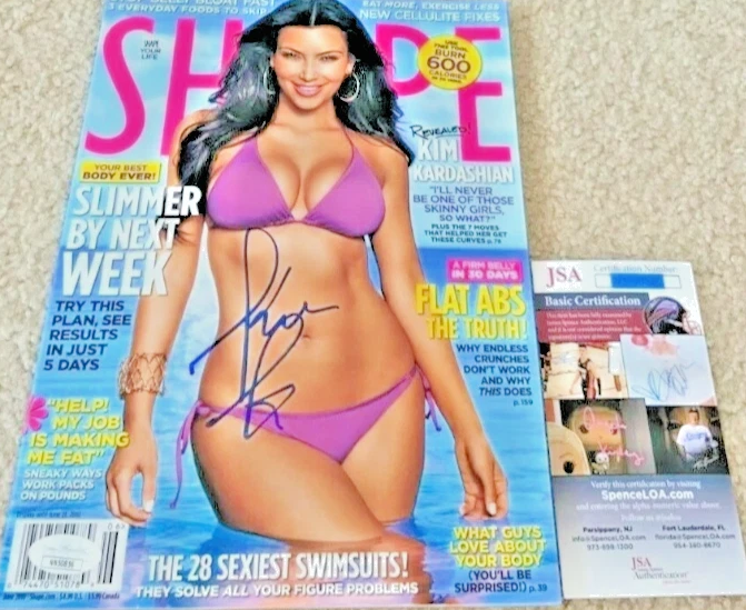 Kim Kardashian Autograph JSA Authenticated Shape Magazine West - Real Signature