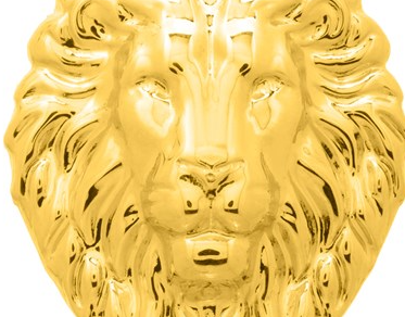 Lions Head Pendant in 14K Yellow Gold RC