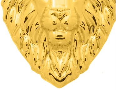 Lions Head Pendant in 14K Yellow Gold RC