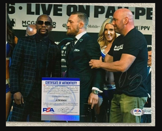 PSA Authenticated Dana White UFC President Signed Autograph on a 8x10 photo