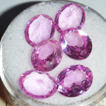 Beautiful Synthetic Pink Amethyst Loose Gemstone Lot (#284)