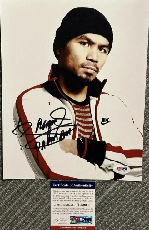 MANNY PACQUIAO HAND SIGNED AUTO 8x10 BOXING PHOTO “PACMAN” PSA/DNA CERTIFIED!!