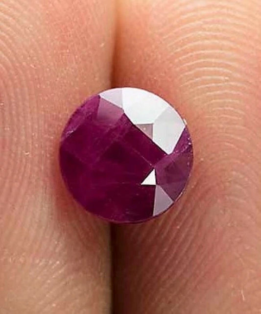 RUBY ROUND CUT PINKISH RED PAKISTAN 11mm 4 CT NATURAL GEM GENUINE FACETED gift