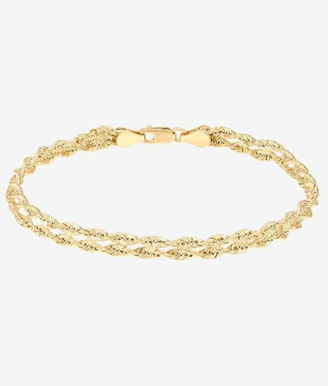 10K Yellow Gold Double Rope Bracelet Rio