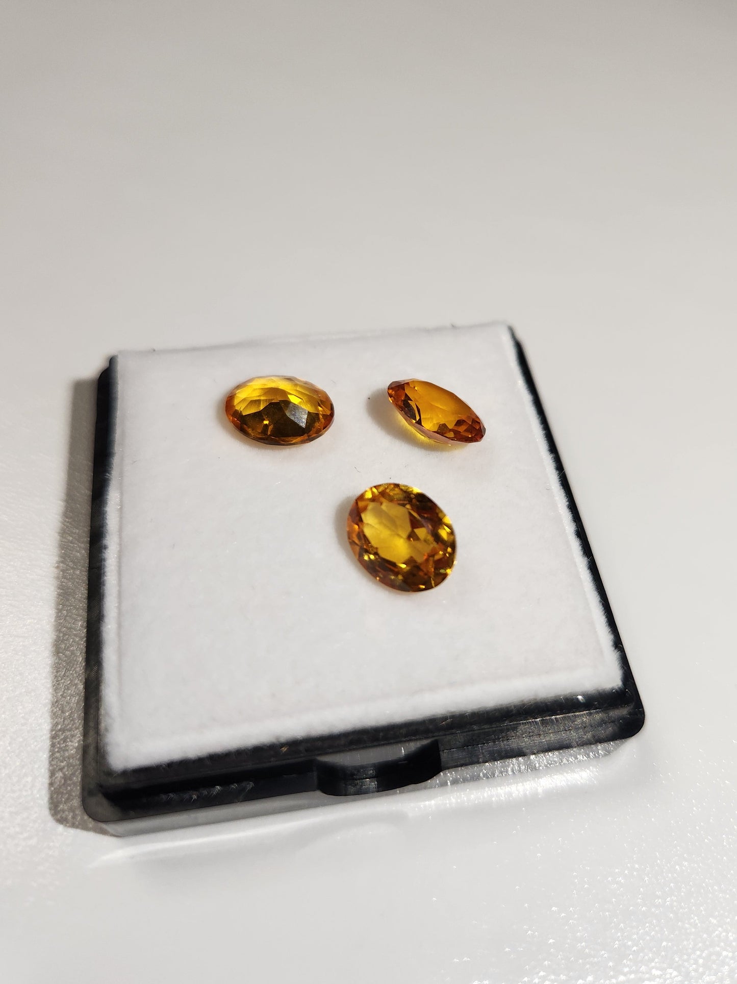 3 Pack of Beautiful Synthetic Yellow Gold Citrine Gemstones