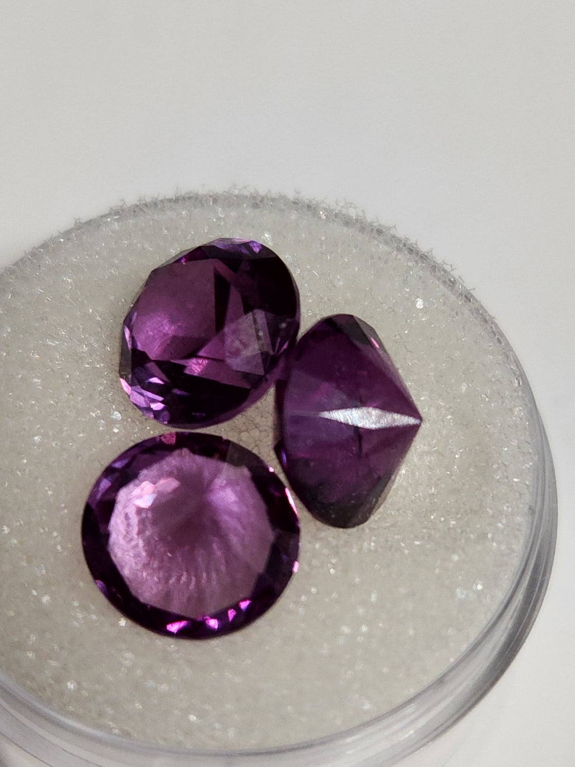 Lab Amethyst Purple Loose Gemstones 3 pack 11 ct. total weight#127